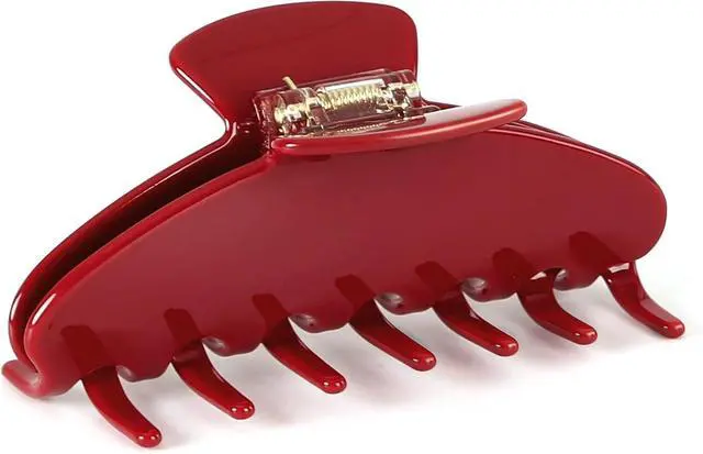 Main image of Cherry Red Hair Clips for Women, Medium Claw Clips for Thick and Fine Hair, 4 Inch Durable Acetate Hair Claw Clips Barrettes for Curl Long Hair Woman Adult Cute