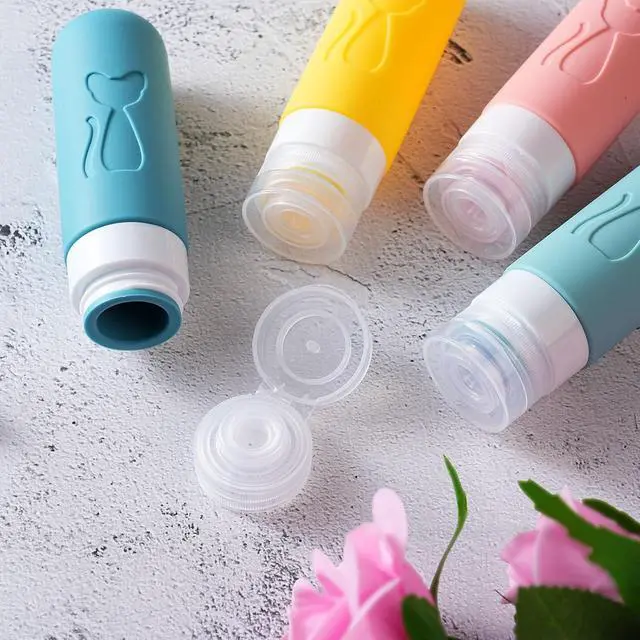 Alt view image 3 of 6 - Zafit TSA Approved 3oz Leakproof Travel Bottles for Toiletries, Refillable Containers for Shampoo Conditioner Lotion Body Wash(Multicolored B)