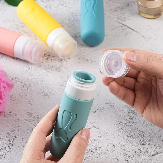 Alt view image 5 of 6 - Zafit TSA Approved 3oz Leakproof Travel Bottles for Toiletries, Refillable Containers for Shampoo Conditioner Lotion Body Wash(Multicolored B)