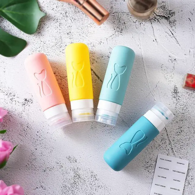 Alt view image 4 of 6 - Zafit TSA Approved 3oz Leakproof Travel Bottles for Toiletries, Refillable Containers for Shampoo Conditioner Lotion Body Wash(Multicolored B)