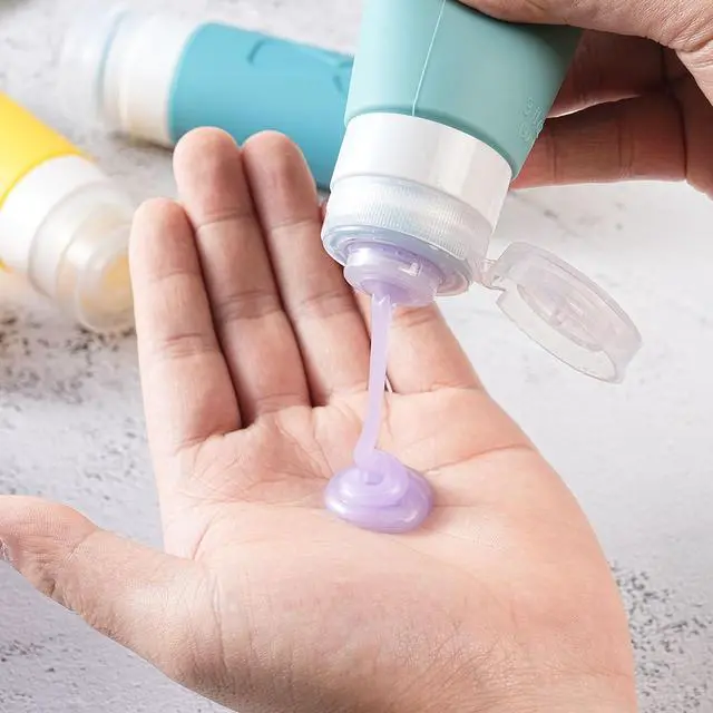 Alt view image 6 of 6 - Zafit TSA Approved 3oz Leakproof Travel Bottles for Toiletries, Refillable Containers for Shampoo Conditioner Lotion Body Wash(Multicolored B)