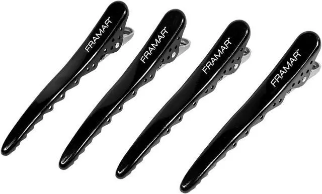 Alt view image 4 of 7 - Framar Black Hair Clips Metal, Professional Hair Clip For Styling 4 Pack | Hair Clips For Women Styling, Metal Clips For Hair, Extra Strong With No Slip