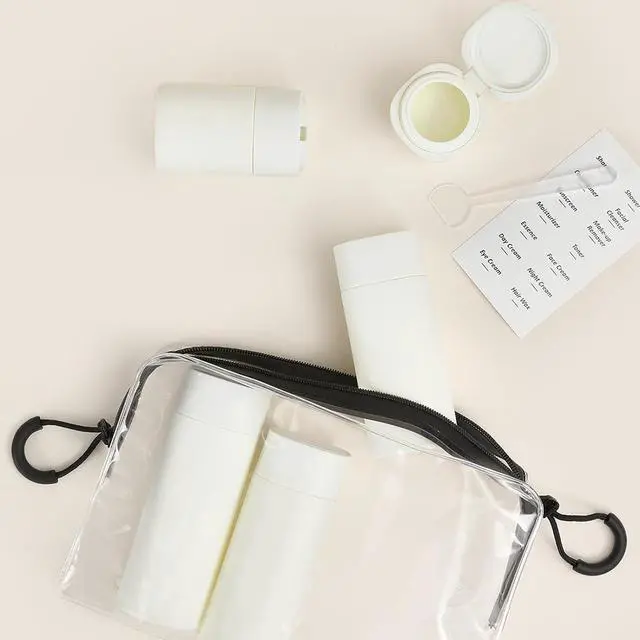 Alt view image 6 of 7 - Travel Bottles for Toiletries, 5 Pack Travel Size Containers, TSA Approved Leak Proof - Silicone Toiletry Containers with Clear Bag for Shampoo, Conditioner & Lotion, Travel Essentials