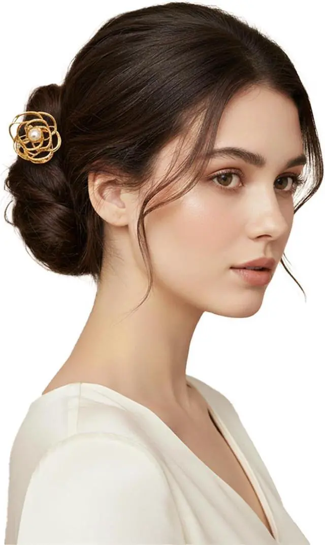 Alt view image 2 of 4 - 10 Pack Gold Metal Hair Clips, Mini Claw Clips Secure Everyday Hair Accessories for Women and Teens, Strong Hold, Stylish and Versatile