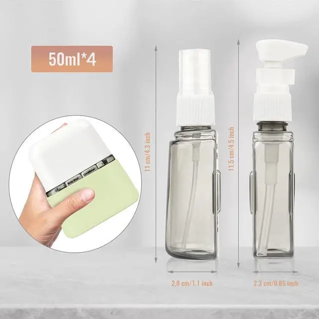 Alt view image 2 of 6 - Bpluma Travel Bottles, Leak Proof Containers For Toiletries TSA Approved Airplane Accessories Kits For Liquid With Labels | For Toiletries TSA Approved Airplane Accessories Kits For Liquid With Labels