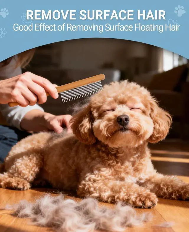Alt view image 6 of 7 - Dematting Comb for Dogs, Dematting Tool for Dogs & Cats - Serrated Matted Hair Removal Brush - Easily Remove Knots, Mats and Tangles - Designed for Wavy & Curly Coats