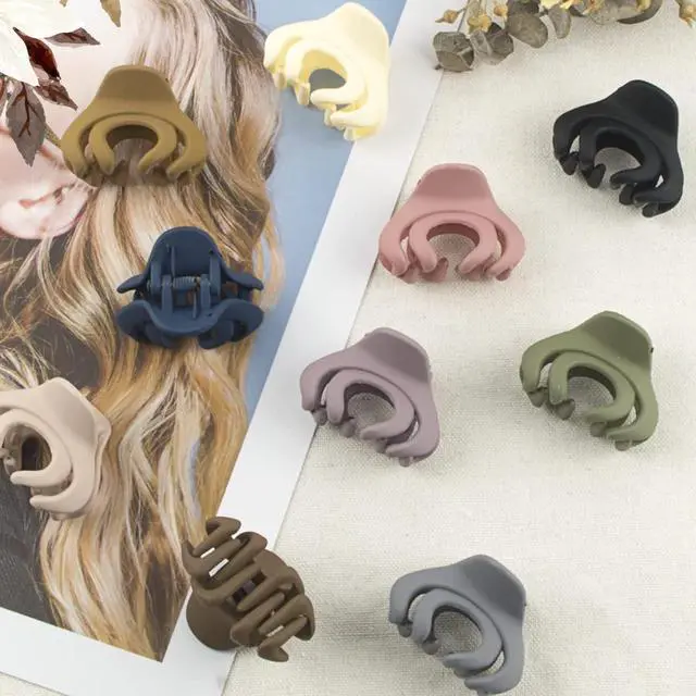 Alt view image 7 of 7 - Small Hair Clips for Women Girls Kids, Tiny Hair Claw Clips for Thin/Medium Thick Hair, 1.5 Inch Mini Hair Jaw Clips Matte Octopus Clip Nonslip Spider Clip with Gift Box (Pack of 10 Colors)