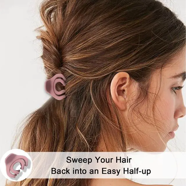 Alt view image 6 of 7 - Small Hair Clips for Women Girls Kids, Tiny Hair Claw Clips for Thin/Medium Thick Hair, 1.5 Inch Mini Hair Jaw Clips Matte Octopus Clip Nonslip Spider Clip with Gift Box (Pack of 10 Colors)