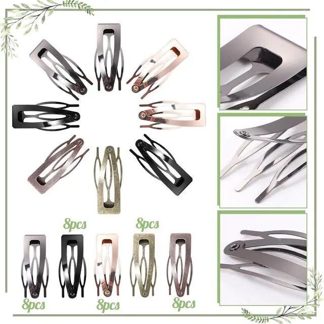 Alt view image 3 of 6 - 40Pcs Snap Hair Clips, 2-in Metal Barrettes For Women Girls, 5 Matte Colors | Storage Box, Double-grip Non Slip Hair Pins for Styling Fine Thin Short Hair Accessories Gifts