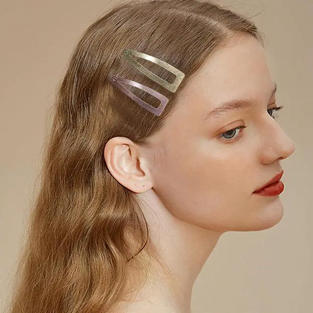 Alt view image 6 of 6 - 40Pcs Snap Hair Clips, 2-in Metal Barrettes For Women Girls, 5 Matte Colors | Storage Box, Double-grip Non Slip Hair Pins for Styling Fine Thin Short Hair Accessories Gifts