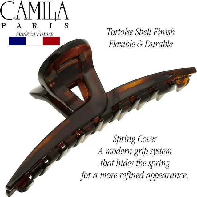 Alt view image 7 of 7 - Camila Paris CP2623 French Hair Clip for Women, Narrow, Strong Hold Grip Double Teeth Girls Hair Claw Clips Jaw, Fashion Durable Styling Hair Accessories for Women, Made in France