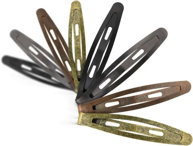 Alt view image 2 of 7 - Oval Metal Hair Clips, Funtopia 40 Pcs 2.4" Snap Hair Clips Barrettes | Long Contour Hair Clip Hairpins for Women Girls Men (Classic Color)