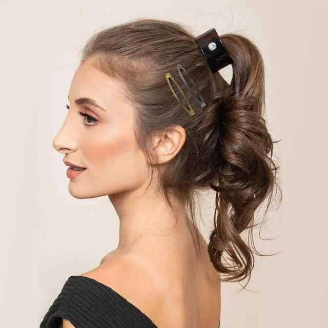 Alt view image 3 of 7 - Oval Metal Hair Clips, Funtopia 40 Pcs 2.4" Snap Hair Clips Barrettes | Long Contour Hair Clip Hairpins for Women Girls Men (Classic Color)