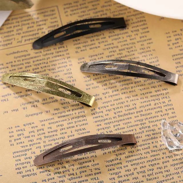 Alt view image 5 of 7 - Oval Metal Hair Clips, Funtopia 40 Pcs 2.4" Snap Hair Clips Barrettes | Long Contour Hair Clip Hairpins for Women Girls Men (Classic Color)