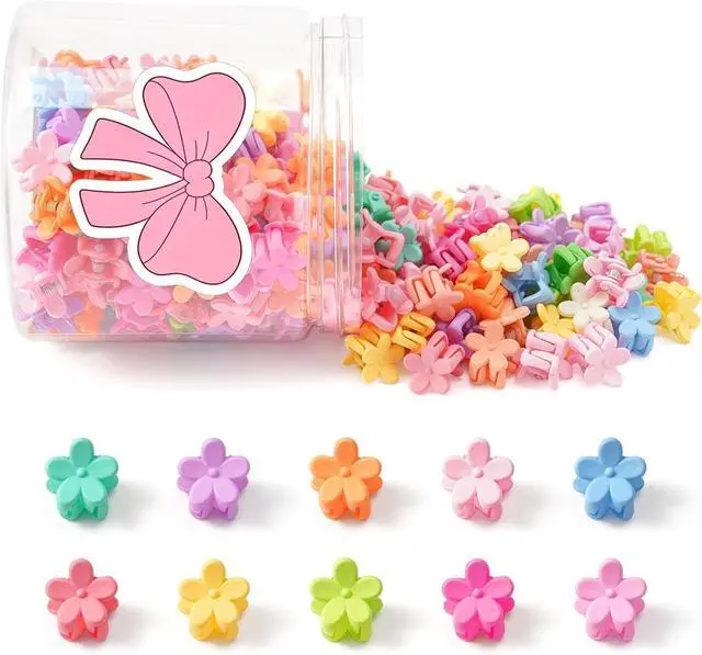 Main image of 150 pcs Colorful Mini Flower Hair Clips Small Claw Clips Cute Hair Clips for Girls Hair Accessories for Women Girls Toddler