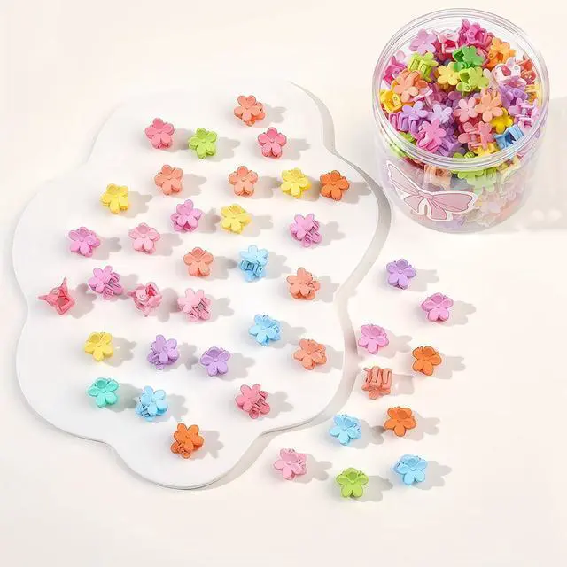 Alt view image 3 of 7 - 150 pcs Colorful Mini Flower Hair Clips Small Claw Clips Cute Hair Clips for Girls Hair Accessories for Women Girls Toddler