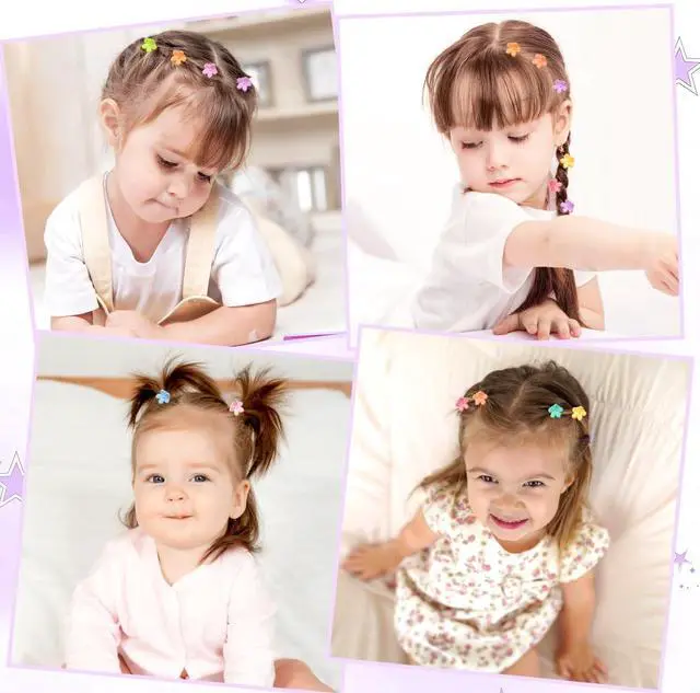 Alt view image 4 of 7 - 150 pcs Colorful Mini Flower Hair Clips Small Claw Clips Cute Hair Clips for Girls Hair Accessories for Women Girls Toddler