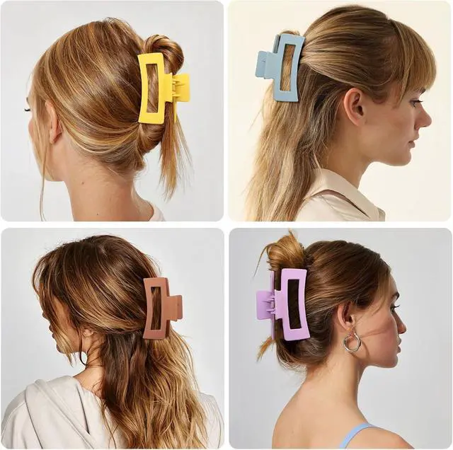 Alt view image 5 of 7 - laxizar 16 Pcs Hair Clips for Women 3.5 Inch Claw Clips Hair Accessories