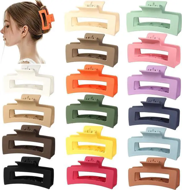 Main image of laxizar 16 Pcs Hair Clips for Women 3.5 Inch Claw Clips Hair Accessories