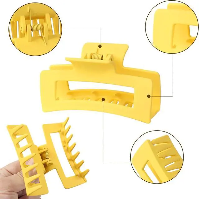 Alt view image 3 of 7 - laxizar 16 Pcs Hair Clips for Women 3.5 Inch Claw Clips Hair Accessories