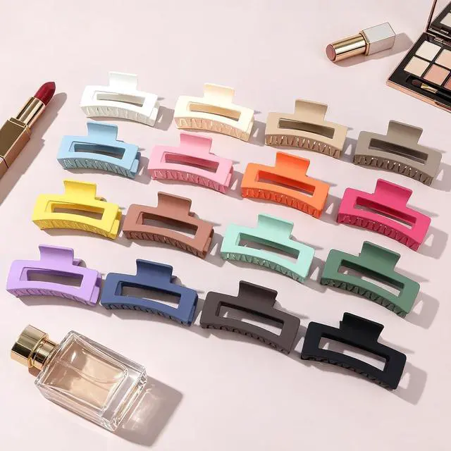 Alt view image 7 of 7 - laxizar 16 Pcs Hair Clips for Women 3.5 Inch Claw Clips Hair Accessories
