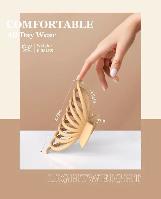 Alt view image 4 of 7 - OPAUL Hair Clips for Thick Hair, 4 Pack - Extra Large Hair Claw Clips for Women, 4.75" Hair Accessories for Women Girls Gifts, Neutral 4 Colors: Blonde, Caramel, Chestnut, Black