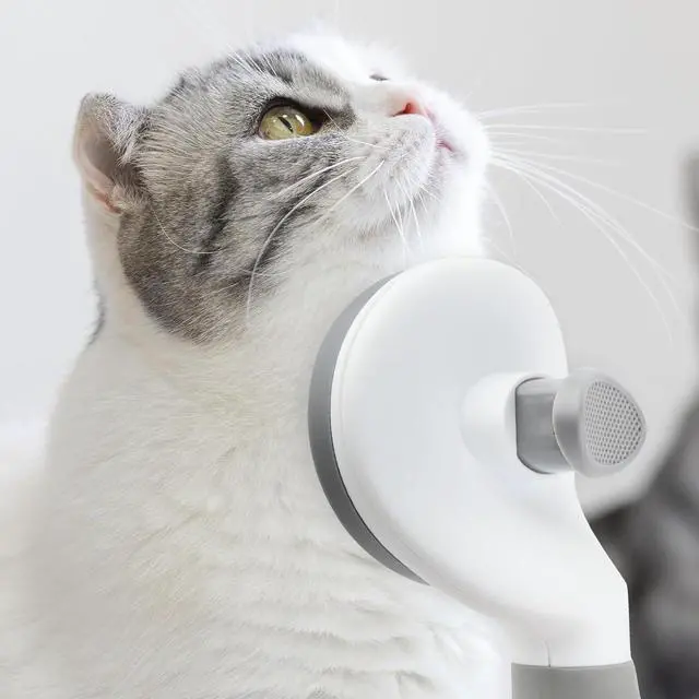 Alt view image 5 of 6 - Cat Brushes for Indoor Cats, Dog Brush for Shedding with Metal Cat Comb, Self Cleaning Pet Hair Brush with Release Button for Grooming Kitten(Dark Grey)