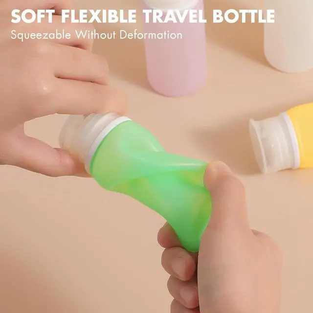 Alt view image 2 of 7 - Muslish 21 Pack Leak Proof Silicone Travel Bottles Set, TSA Approved Containers for Toiletries, Travel Size Accessories and Shampoo Conditioner Bottles with Toiletry Bag (BPA Free)