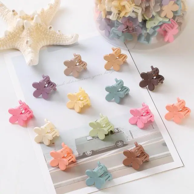 Alt view image 3 of 7 - Mini Flower Hair Clips 100Pcs, Small Hair Clips Mini Claw Clips Cute Jaw Clips Hair Pins Hair Barrettes Hair Accessories for Women Girls Kids Teens