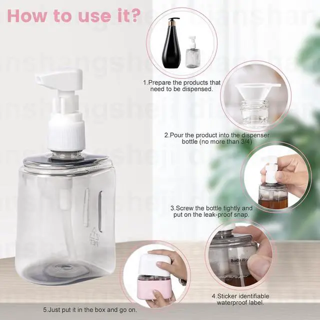 Alt view image 5 of 6 - Yamadura Travel bottles for Toiletries, TSA Approved Travel Containers, Refillable, Portable, Spray Bottles and Pump Bottles with Labels for Creams, Perfumes and Shampoos (Pink)