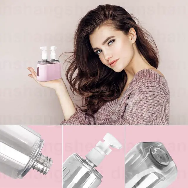 Alt view image 4 of 6 - Yamadura Travel bottles for Toiletries, TSA Approved Travel Containers, Refillable, Portable, Spray Bottles and Pump Bottles with Labels for Creams, Perfumes and Shampoos (Pink)