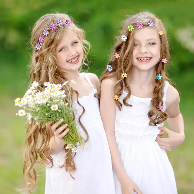 Alt view image 5 of 7 - Mini Flower Hair Clips 100Pcs, Small Hair Clips Mini Claw Clips Cute Jaw Clips Hair Pins Hair Barrettes Hair Accessories for Women Girls Kids Teens