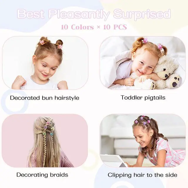 Alt view image 4 of 7 - Mini Flower Hair Clips 100Pcs, Small Hair Clips Mini Claw Clips Cute Jaw Clips Hair Pins Hair Barrettes Hair Accessories for Women Girls Kids Teens