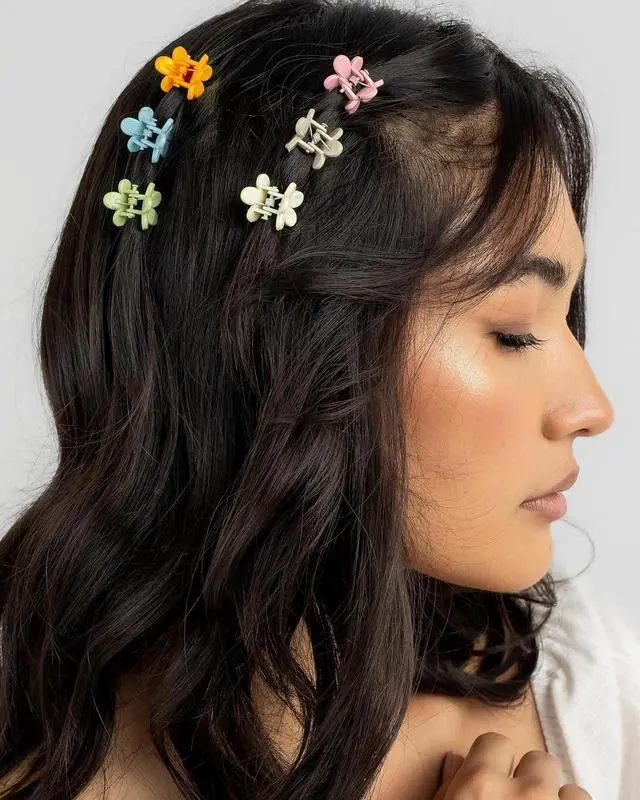 Alt view image 7 of 7 - Mini Flower Hair Clips 100Pcs, Small Hair Clips Mini Claw Clips Cute Jaw Clips Hair Pins Hair Barrettes Hair Accessories for Women Girls Kids Teens