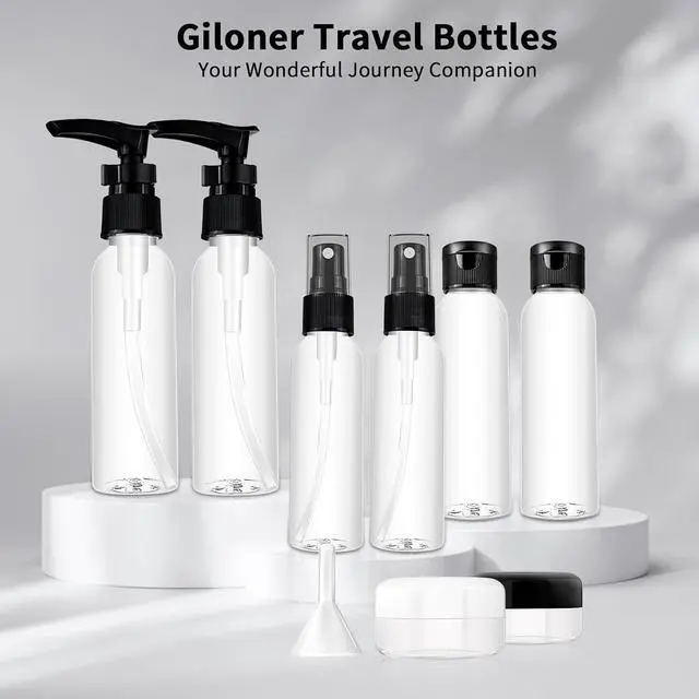 Alt view image 3 of 7 - Travel Bottles For Toiletries, TSA Approved 13Pcs Leak Proof Travel Bottles Set, High Transparency Plastic Travel Containers With Toiletries Bag For Cosmetics Shampoo Lotion Cream