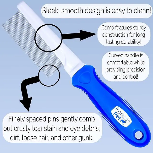 Alt view image 5 of 7 - 45 Pin Face & Finishing Comb With Stainless Steel Metal Teeth - Dogs, Cats & Small Animals for Removing Matted Fur, Knots & Tangles