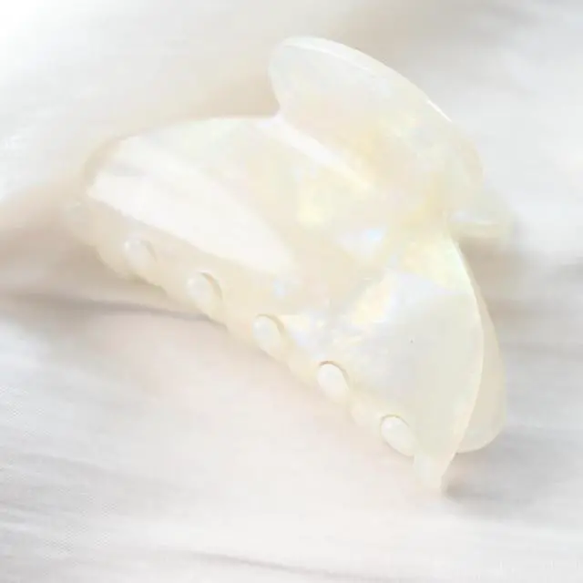 Alt view image 3 of 7 - Handmade Celluloid Acetate French Design Barrettes Tortoise Shell Claws Hair Claw Luxury Fashion Accessories Hair Clip for Women (jade white)