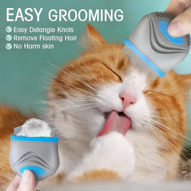 Alt view image 4 of 6 - Face Comb for Dogs,Pet Grooming Combs with Rounded FineTeeth,Stainless Steel Tear Stain Remover for Dogs Cats,Lightweight & Portable Pet Grooming Brush Suitable for All Furry Pets