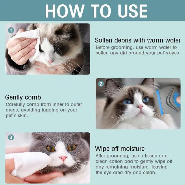 Alt view image 5 of 6 - Face Comb for Dogs,Pet Grooming Combs with Rounded FineTeeth,Stainless Steel Tear Stain Remover for Dogs Cats,Lightweight & Portable Pet Grooming Brush Suitable for All Furry Pets