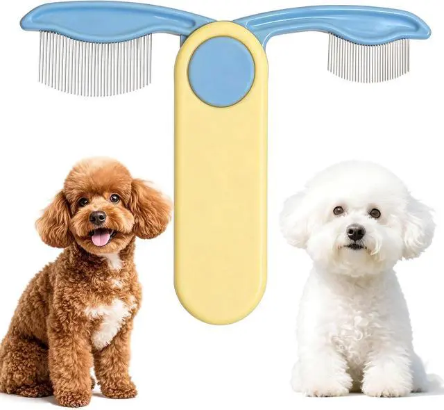 Main image of Professional Eye Comb for Pets,Stainless Steel Folding Tear Stain Remover for Cats & Dogs,Gentle Round-Head Grooming Tool,Precisely Removes Stains, Dirt And Debris From The Eye Area