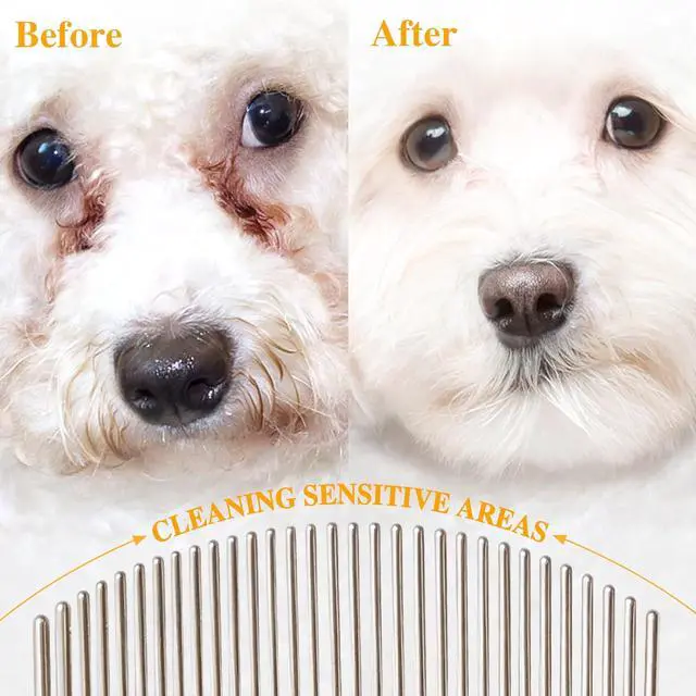 Alt view image 5 of 7 - Professional Eye Comb for Pets,Stainless Steel Folding Tear Stain Remover for Cats & Dogs,Gentle Round-Head Grooming Tool,Precisely Removes Stains, Dirt And Debris From The Eye Area