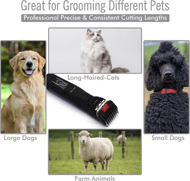 Alt view image 6 of 7 - Professional A5-Style Animal Clipper Stainless Steel Color-Coded Snap-on Attachment Guard Guide Comb, 1/8"-1" Compatible with Wahl KM Series Oster A5 Andis Detachable Blade Pet Dog Groomers (#1-1/8")