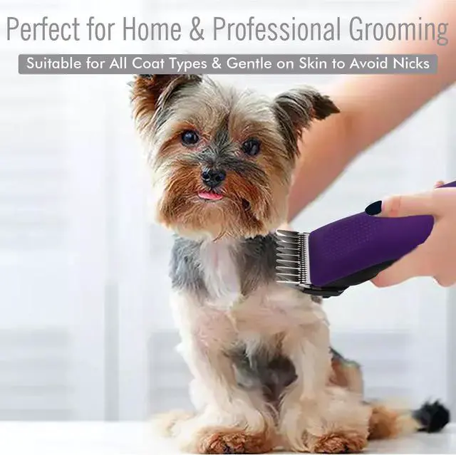 Alt view image 7 of 7 - Professional A5-Style Animal Clipper Stainless Steel Color-Coded Snap-on Attachment Guard Guide Comb, 1/8"-1" Compatible with Wahl KM Series Oster A5 Andis Detachable Blade Pet Dog Groomers (#1-1/8")