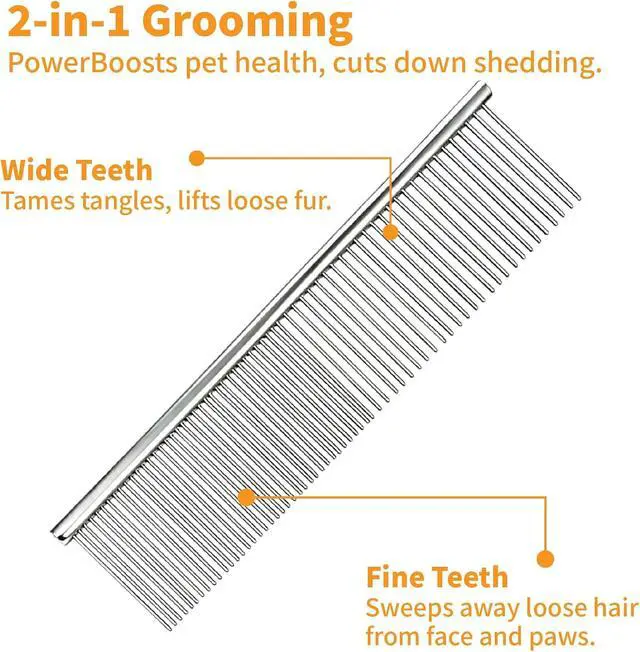 Alt view image 4 of 7 - Dog Combs for Grooming Matting, 4 Pack Metal Cat Comb for Removing Tangles and Knots, Professional Dematting Tool for Pet Cats, Greyhound, Poodle, Doodle