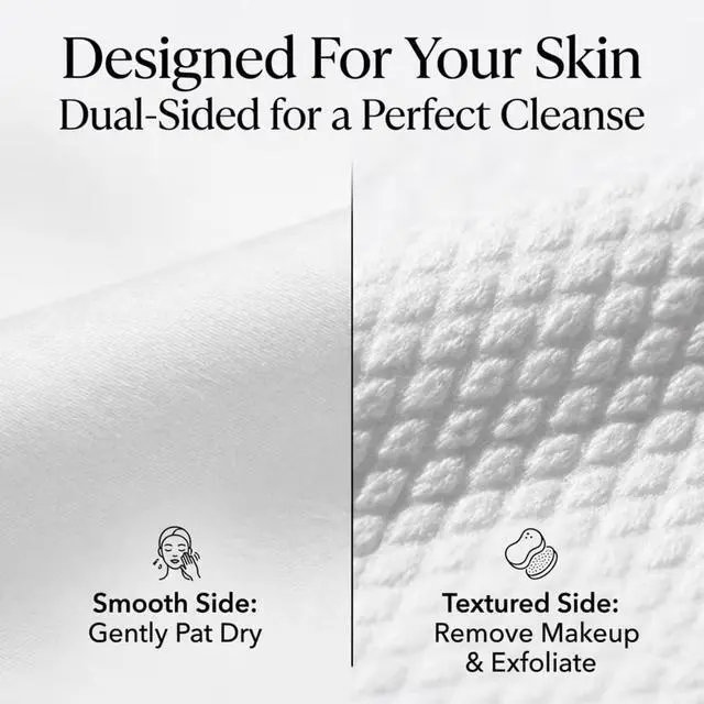 Alt view image 3 of 7 - ForPro Travel Size Disposable Face Towels, 8"x8" Compact Dry Wipes, Ultra Soft Lint-Free Viscose Makeup Remover Pads for Sensitive Skin, Biodegradable, Vegan, 100-Count