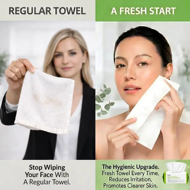 Alt view image 6 of 7 - ForPro Travel Size Disposable Face Towels, 8"x8" Compact Dry Wipes, Ultra Soft Lint-Free Viscose Makeup Remover Pads for Sensitive Skin, Biodegradable, Vegan, 100-Count