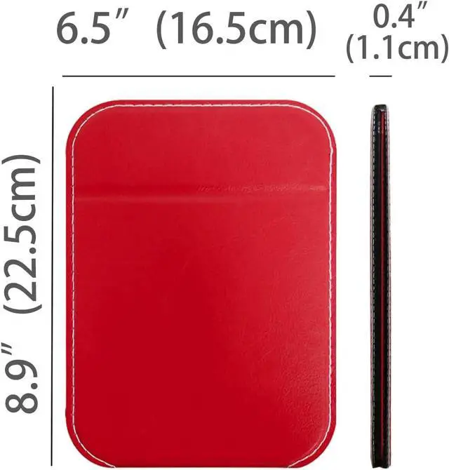 Alt view image 3 of 7 - Travel Mirror for Desk, 6.5×8.9 Adjustable Rectangle PU Edge Covering Red Foldable Desk Mirror with Stand for Travel Camping Home (Red)
