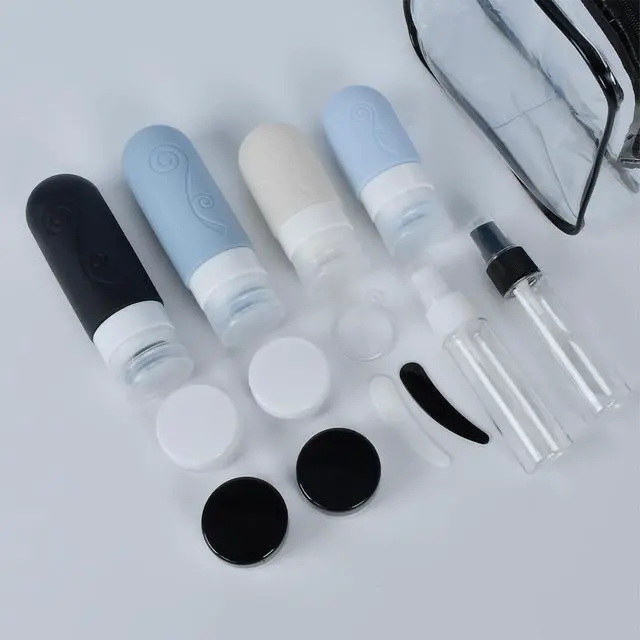 Alt view image 7 of 7 - vodvob 16 Pack Travel Bottles Set for Toiletries, TSA Approved Travel Containers Leak Proof Silicone Squeezable Travel Accessories 2oz 3oz for Shampoo Conditioner Lotion Body Wash (BPA Free) (black)