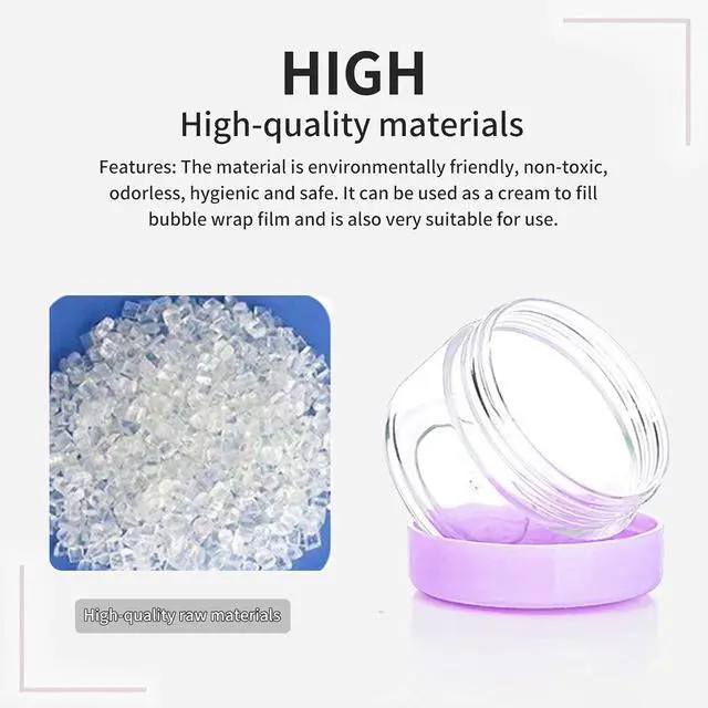 Alt view image 5 of 7 - 12 Pcs 15ml/0.5oz Small Travel Containers, 4 Pcs Makeup Spatula, Clear Plastic Cosmetic Jar Refillable Roun for Lotion Cream Products Sample Bottles, Plastic with Screw on Lid Container (purple)