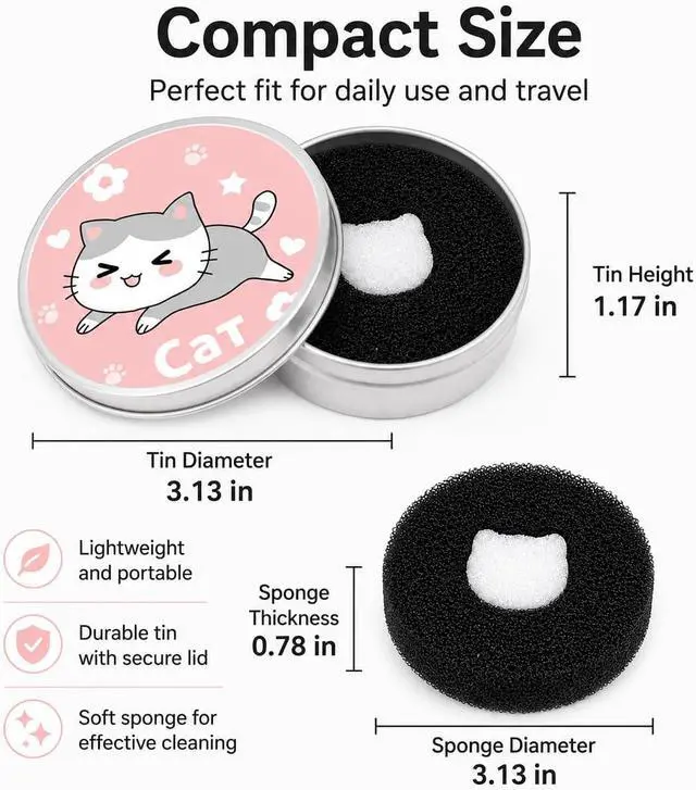 Alt view image 7 of 7 - Ideal Swan 4 Pack Color Removal Cleaner Sponge, Makeup Brush Cleaner Set | 4 color removal sponges, Quickly Clean Makeup Brushes Powder Eliminating Drying Time, Switch Eyeshadow Colored Immediately